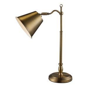 Dimond Lighting DMD D1837 Hamilton Desk Lamp with Antique Brass Shade