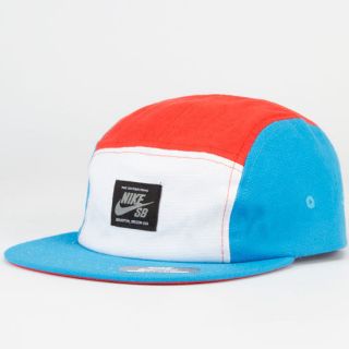 Sb Blocked Boys 5 Panel Hat Red/White/Blue One Size For Women 240381948