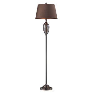 Dimond Lighting DMD D2234 Perth Floor Lamp with a  Chocolate Faux Silk Shade & B