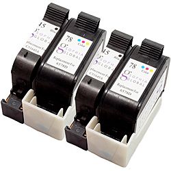 Hp 45/78 Ink Cartridge Combo (remanufactured) (pack Of 4) (Black and ColorBrand Sophia GlobalModel SGHP45/SGHP78Quantity 2 Black, 2 ColorCompatible with 1220 Fax, 1220xi Fax, Color Copier 110, Color Copier 120, Color Copier 140, Color Copier 145, Colo