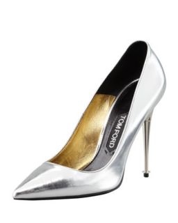 Womens Mirror Leather Pointy Toe Pump   Tom Ford