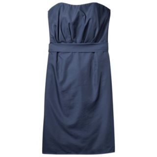 TEVOLIO Womens Taffeta Strapless Dress   Academy Blue   10