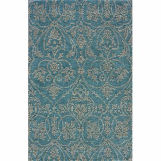 Nuloom Handmade Parisian Royal Blue Wool Rug (76 X 96)