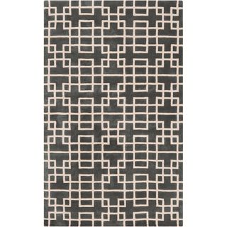 Hand tufted Sittard Grey Geometric Wool Rug (5 X 8)