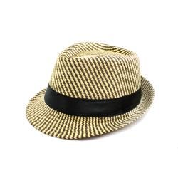 Faddism Unisex Beige/ Brown Woven Fedora Hat (100 percent polyesterOne size fits most)
