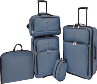 US Traveler San Reno 5 Piece Luggage Set   Denim 5 Piece Luggage
