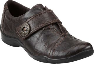 Womens Clarks Kessa Betty   Dark Brown Leather Casual Shoes