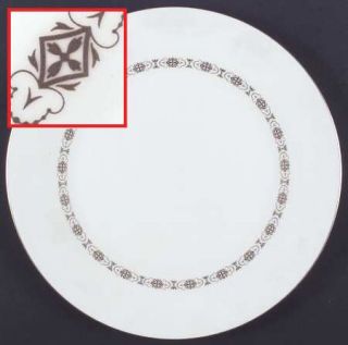 Minton Golden Diadem Dinner Plate, Fine China Dinnerware   Gold Geometric Inner