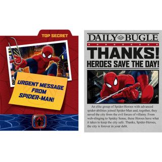 Spider Hero Dream Party Invitations Thank You Postcards