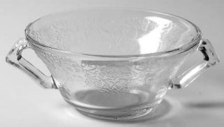 Hazel Atlas Florentine #2 Clear Cream Soup Bowl   Clear               Depression