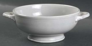 Homer Laughlin  Fiesta Gray (Older) Cream Soup Bowl, Fine China Dinnerware   Gra