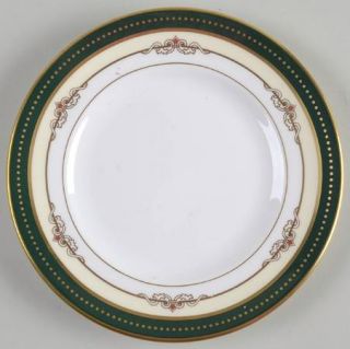 Royal Worcester Ambassador Green Bread & Butter Plate, Fine China Dinnerware   G
