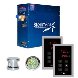 SteamSpa RYT750CH Royal 7.5kw Touch Pad Steam Generator Package in Chrome