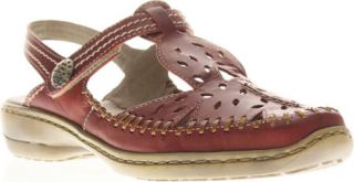 Womens Spring Step Nabeela   Red Leather Casual Shoes