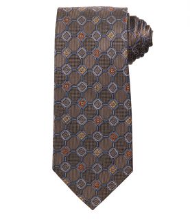 Signature Allover Grid on Textured Ground Long Tie JoS. A. Bank