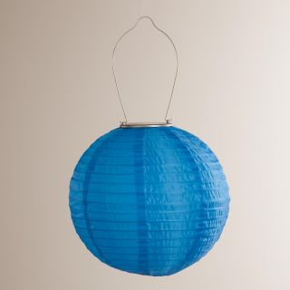 Blue Round Solar LED Lantern   World Market
