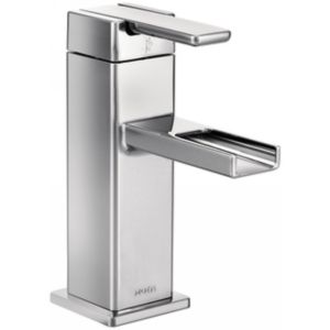Moen S6705 90 Degree Chrome one handle low arc bathroom faucet