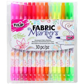 Tulip Dual Tip Fabric Markers 30/pkg