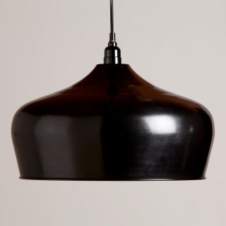 Black Iron Bell Pendant Lamp   World Market
