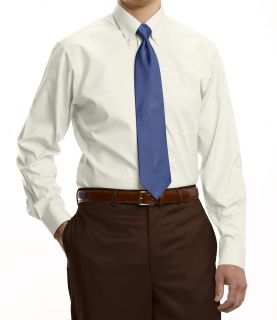 Traveler Tailored Fit Pinpoint Solid Buttondown Collar Dress Shirt JoS. A. Bank