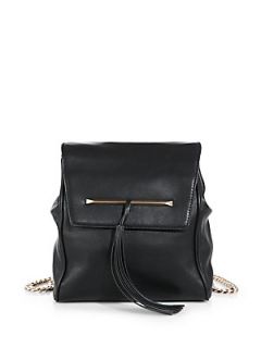B Brian Atwood Juliette Small Leather Backpack   Black
