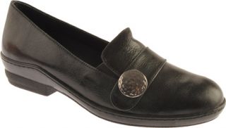 Womens David Tate Remi   Black Pebble Grain Leather Casual Shoes