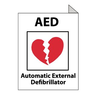Nmc Flange Signs   8X10   Aed Automatic External Defibrillator