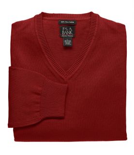 Signature Pima Cotton V Neck Sweater Big/Tall JoS. A. Bank
