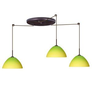 Besa Lighting BEL 3JW 4201GY BR Tessa Pendant