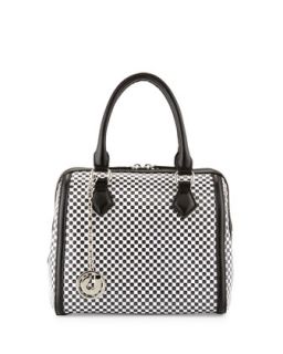 Jackson II Checkerboard Leather Mini Satchel/Shoulder Bag,