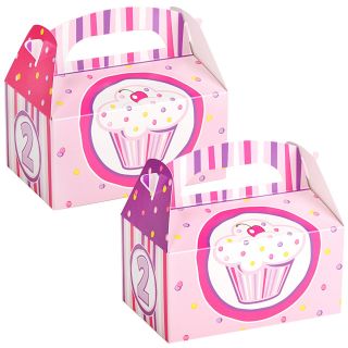 Girls Lil Cupcake 2nd Birthday Empty Favor Boxes