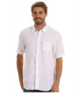 Tommy Bahama Island Modern Fit Party Breezer S/S Woven Mens Short Sleeve Button Up (White)