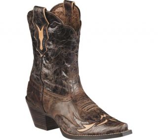 Womens Ariat Dahlia   Silly Brown/Chocolate Floral Full Grain Leather Boots