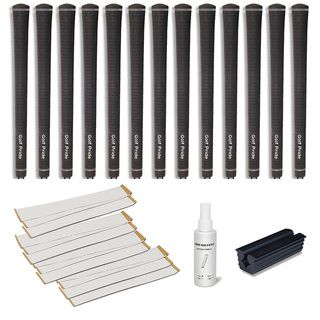 Golf Pride Tour Velvet Midsize  13pc Grip Kit (with Tape, Solvent, Vise Clamp) (Black/WhiteDimensions 2 in. H x 10 in. W x 13 in. LWeight 1.5 )