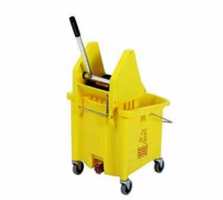 Continental Commercial 35 Qt Mop Bucket & SW7 Squeeze Wringer Combination, Yellow