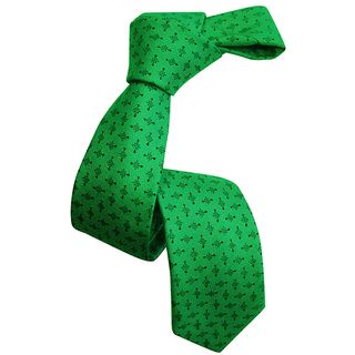 Dmitry Boys Classic Green Italian silk Patterned Tie (GreenApproximate length 48 inchesApproximate width 2.25 inchesMaterials 100 percent silkMade in ItalyCare instructions Dry clean )