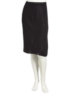 Essential Knit Pencil Skirt, Black