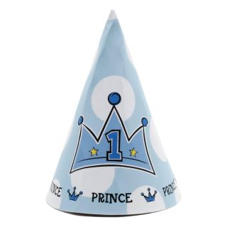 Lil Prince 1st Birthday Cone Hats