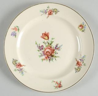 Household Institute Priscilla Luncheon Plate, Fine China Dinnerware   Cream Body