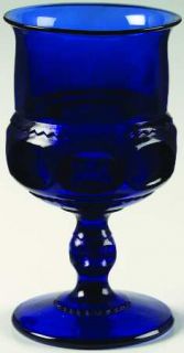 Colony Color Crown Cobalt Water Goblet   Stem #77, Solid Cobalt Blue