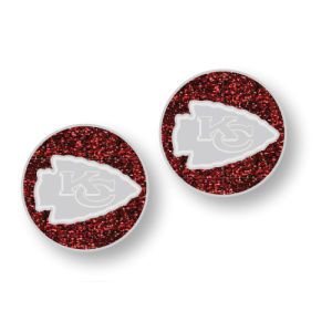 Kansas City Chiefs AMINCO INC. Glitter Post Earrings Aminco