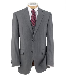 Joseph 2 Button Wool Vested Suit with Plain Front Trousers Extended Sizes JoS. A