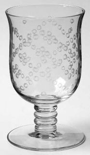 Seneca Candlewick Clear Water Goblet   Stem #3600, Etched, All Clear
