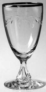 Tiffin Franciscan Affection (Plat Trim) Juice Glass   Stem #17624,Platinum Trim