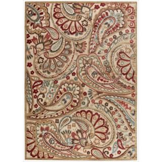 Nourison Graphic Illusions Paisley Red Mutli Color Rug (36 X 56)