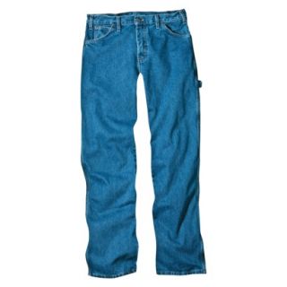 Dickies Mens Loose Fit Carpenter Jean   Stone Washed Blue 38x34