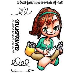 Some Odd Girl Mae 4 X3 Clear Stamp Set   Artist Mae