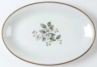 Noritake 5463 16 Oval Serving Platter, Fine China Dinnerware   White/Purple Flo