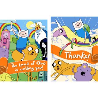 Adventure Time Invitations Thank You Postcards