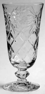 Heisey Virginia Juice Glass   Stem #4091, Cut #945, Cut Floral Design